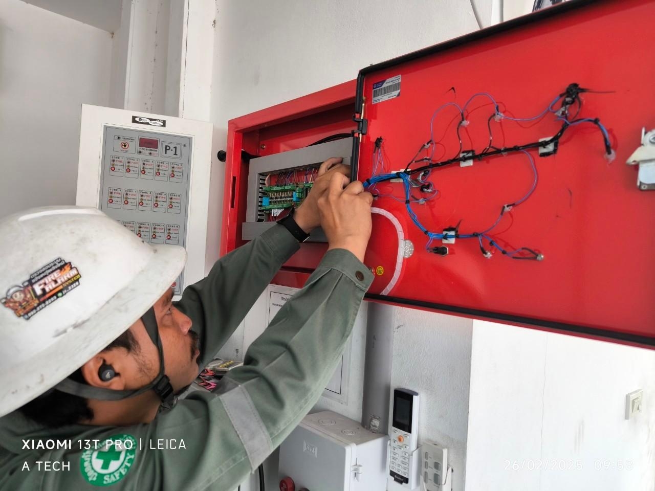 งานเเก้ไขระบบสายสัญญาณเเละเปลี่ยนอุปกรณ์ Fire Alarm System 4